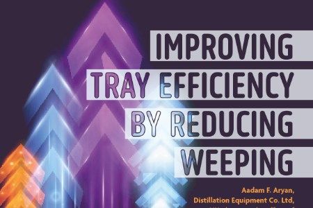 Improving tray efficiency by reducing weeping